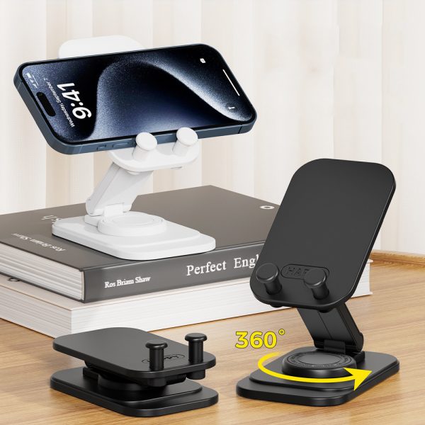 Plastic Portable 360 Degree Rotation Folding Mobile Phone Stand Desktop Lazy Gift Promotional Holder - Image 4