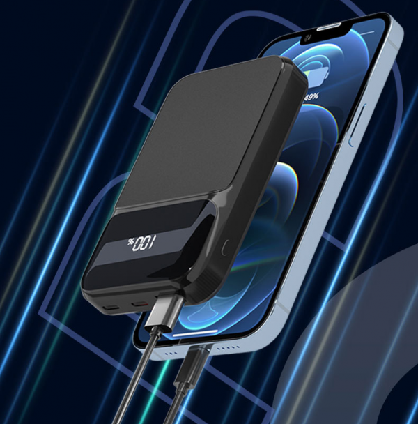 Ultra-thin Mini 10000mAh 22.5W Digital Display PD Fast Charging Power Bank 15W Magnetic Wireless Charger - Image 5