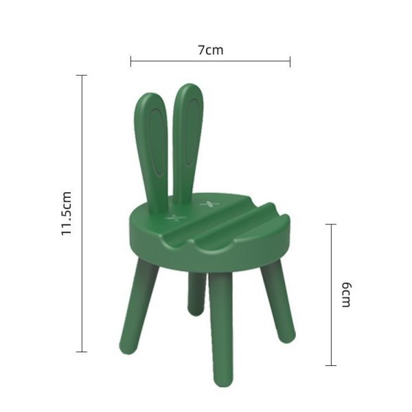 Plastic Creativity Cartoon Cute Chair Desktop Cell Phone Holder Gift Rabbit Mobile Phone Stand - Image 5