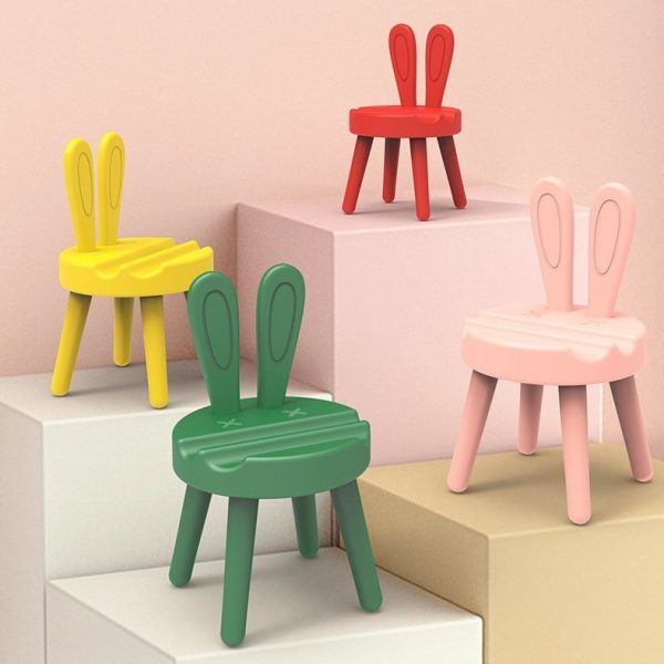 Plastic Creativity Cartoon Cute Chair Desktop Cell Phone Holder Gift Rabbit Mobile Phone Stand - Image 7