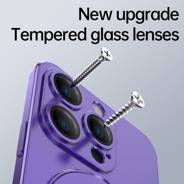 Skin Feel All-inclusive Lens Film MagSafe Case with Stand Dust Proof Net for Apple iPhone 12 13 14 15 16 Pro Max - Image 3