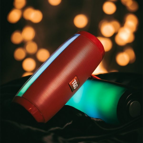 TG157 Bluetooth Speaker Colorful Pulsating LED TF Card FM AUX USB Wireless Bluetooth Speaker - Image 3
