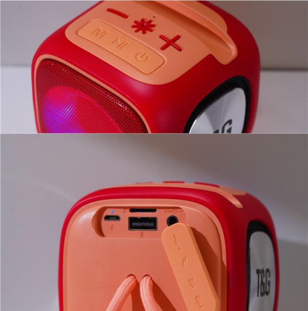 TG359 Mobile Phone Holder Colorful LED Wireless BT Speaker Plug-in Card Bluetooth Speaker - Image 5