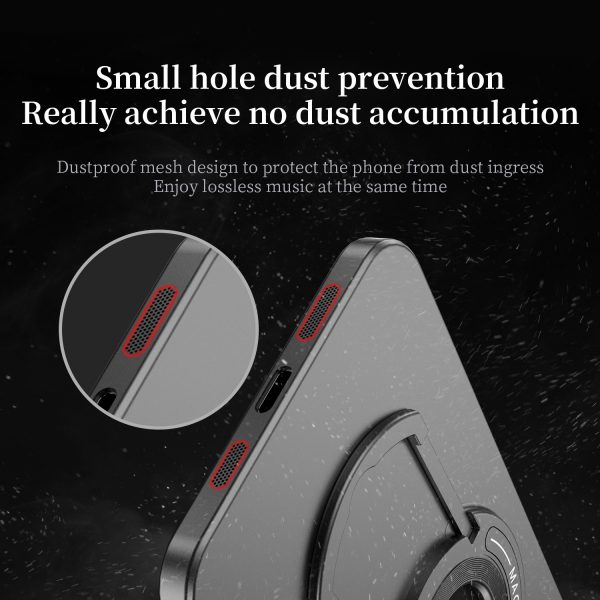 Skin Feel U Shape MagSafe Holder Case for Apple iPhone 11 12 13 14 15 16 16E with Dust Proof Net Tempered Glass Lenses - Image 3