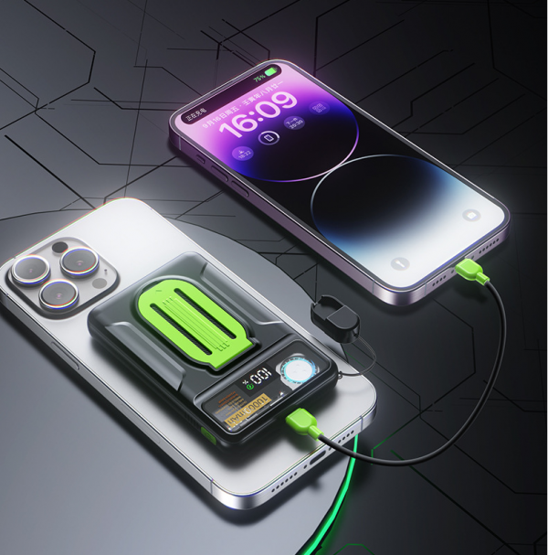 Ultra-thin MagSafe Wireless Charger PD 22.5W Fast Charging with Type-C to Lightning Cable Transpaent Stand Power Bank - Image 5