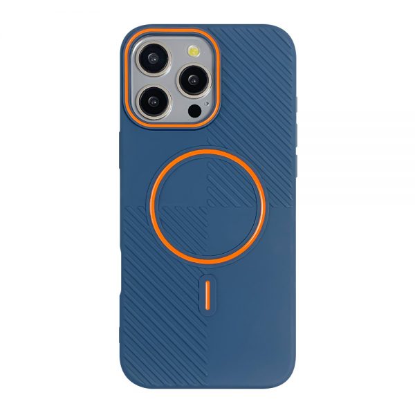 Wave pattern Magnetic Suction Case for iPhone 16 TPU Skin Friendly Feel MagSafe Case - Image 4