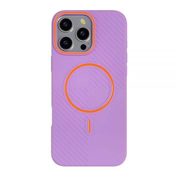 Wave pattern Magnetic Suction Case for iPhone 16 TPU Skin Friendly Feel MagSafe Case - Image 5