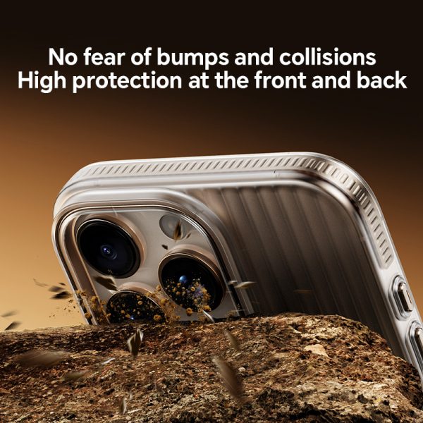 Fully Electroplated Corrugated MagSafe Case for iPhone 15 16 Pro Max Rotation Dida Bracket Independent Metal Buttons Case - Image 3