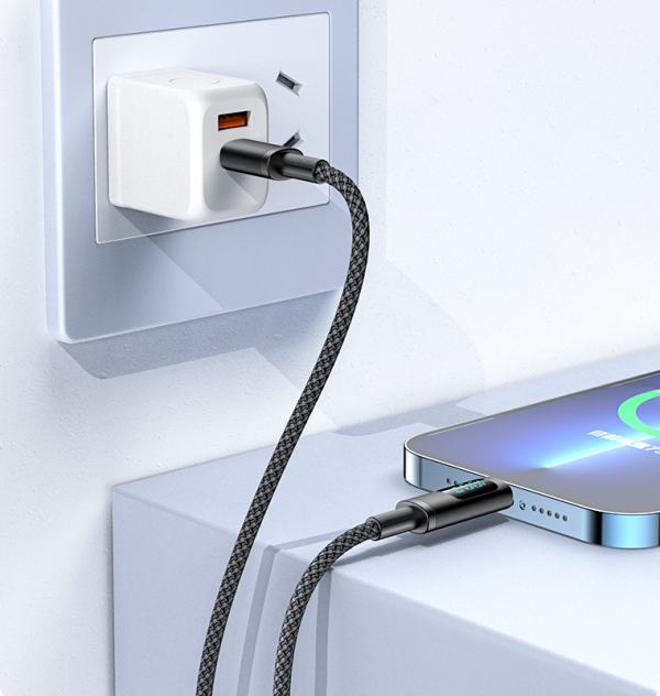 100W Digital Display Super Fast Charging Cable Type-C to Type-C for iPhone 15 16 Macbook PD Cable - Image 5