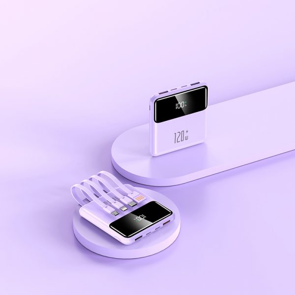 Mini Portable Built-cable 10000mAh Super Fast Charge Power Bank USB Micro Type-C Lightning 20000mAh Battery Pack - Image 7
