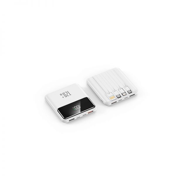 Mini Portable Built-cable 10000mAh Super Fast Charge Power Bank USB Micro Type-C Lightning 20000mAh Battery Pack