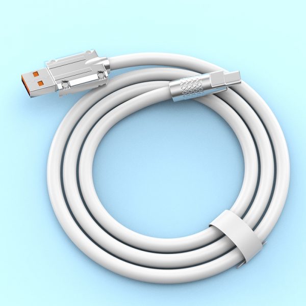 Mobile Phone 120W Liquid Silicone Zinc Alloy USB Cable with Charging Light for iPhone Samsung Huawei Xiaomi - Image 6