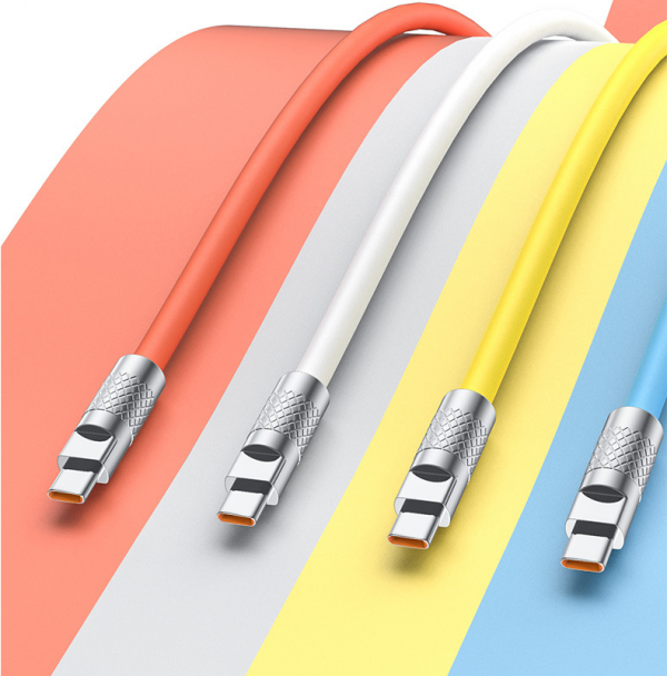 Mobile Phone 120W Liquid Silicone Zinc Alloy USB Cable with Charging Light for iPhone Samsung Huawei Xiaomi - Image 8