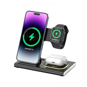 15W 3 in 1 Wireless Charger with Night Light