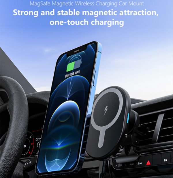 15W MagSafe Magnetic Attraction Wireless Charging Car Mount Adsorption for iPhone Samsung Huawei - Image 4