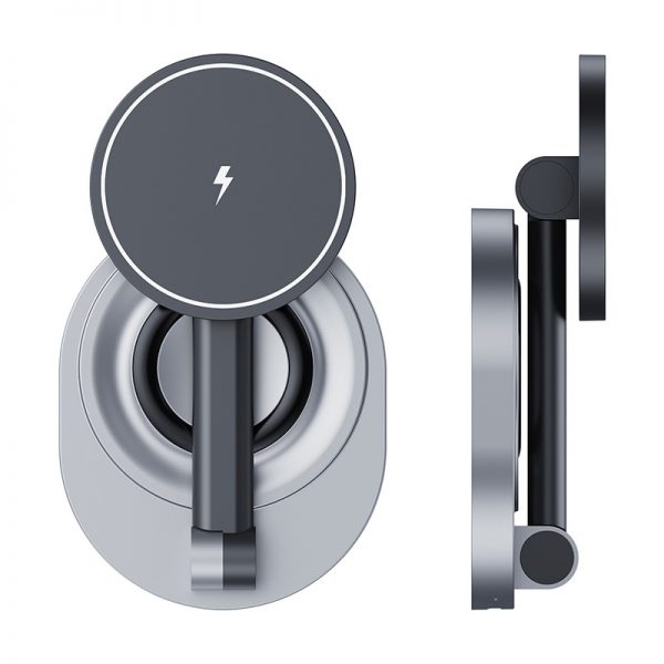 2 in 1 Magnetic Suction Wireless Charger for iWatch Earphone iPhone 15W Folding Portable Charging Stand - Image 2