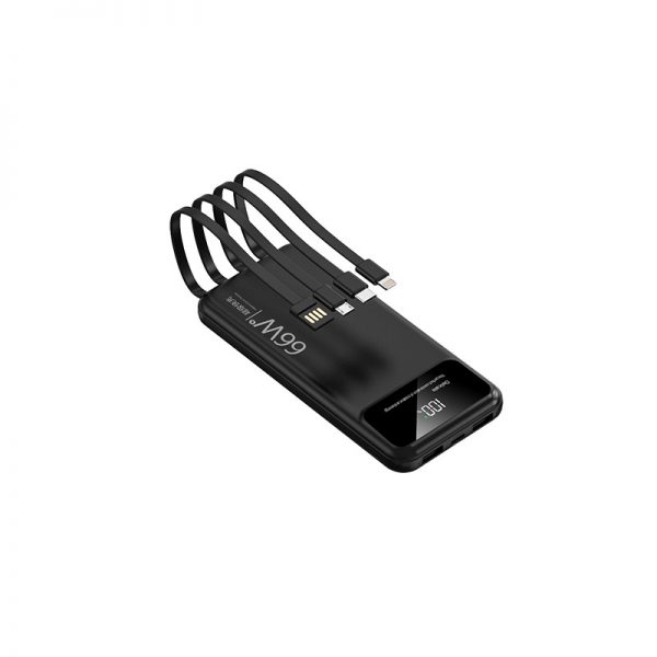 PD 20W Quick Charge Built-in Cable Power Bank 20000mAh Super Fast Charging 22.5W with Digital Display Battery Pack - Image 3