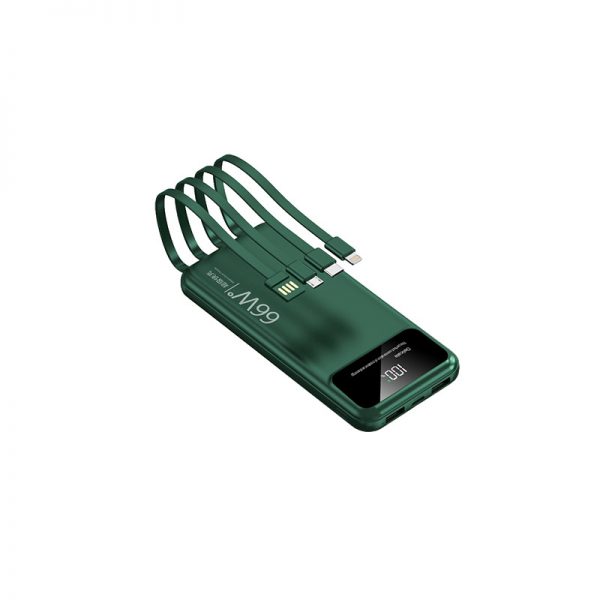 PD 20W Quick Charge Built-in Cable Power Bank 20000mAh Super Fast Charging 22.5W with Digital Display Battery Pack - Image 4