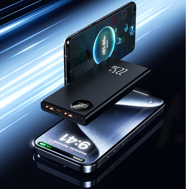 New 22.5W USB Fast Charger Ultra-thin 10000mAh 20000mAh Type-C PD Power Bank with Digital Display - Image 3
