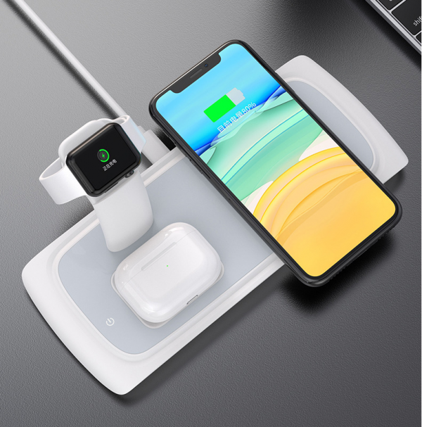 Detachable 3 in 1 Fast Wireless Charger 15W MagSafe Charging Stand with LED Indicator for iPhone Watch AirPods - Image 4