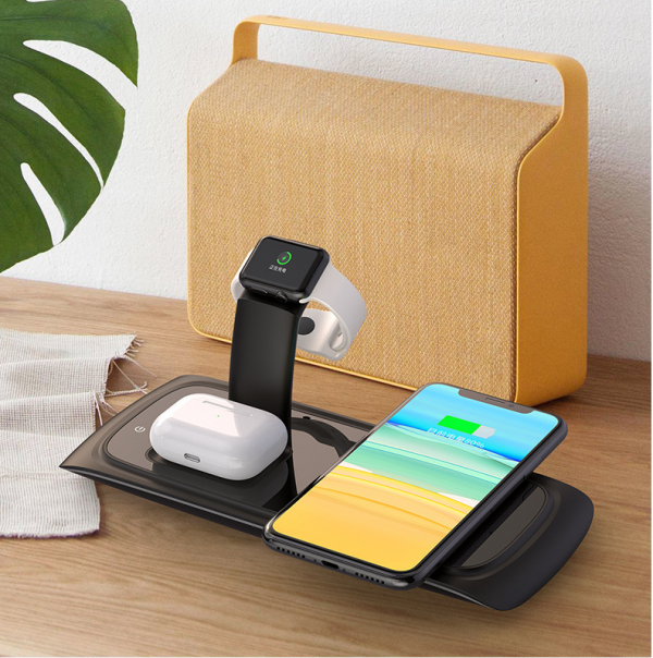 Detachable 3 in 1 Fast Wireless Charger 15W MagSafe Charging Stand with LED Indicator for iPhone Watch AirPods - Image 6