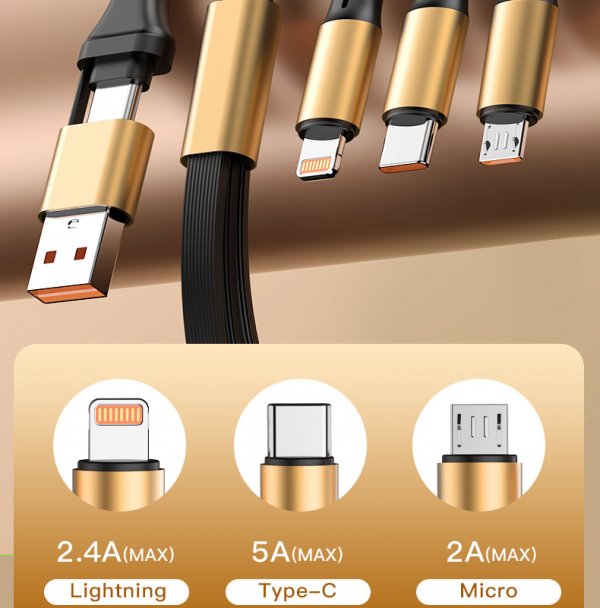 Upgraded 120W 3 in 2 Retractable Type-C Cable for iPhone Huawei Xiaomi Android Phone Fast Charging USB Cable - Image 6