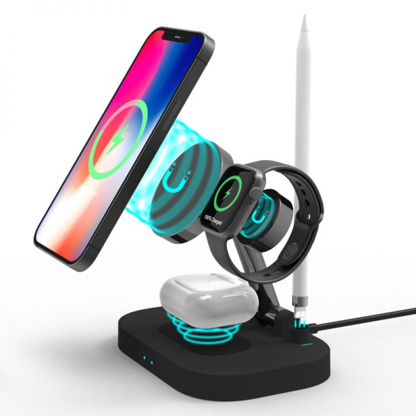 4 in 1 MagSafe Wireless Charger for Apple iWatch Pencil iPhone Universal Compatibility Charger with LED Indicator - Image 2