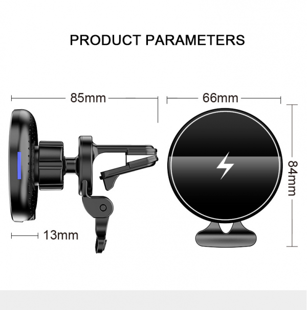 Mobile Phone 360° Rotation Wireless Charger 15W MagSafe for iPhone 12 13 14 15 16 17 Car Charger - Image 6