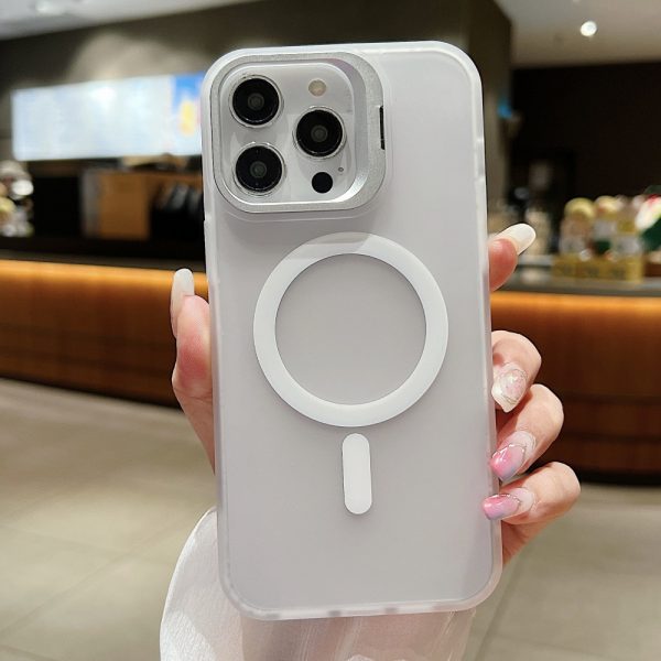 Hardware Lens Bracket MagSafe Case for iPhone 13 14 Drop-resistant Skin Feel Matte Case - Image 2