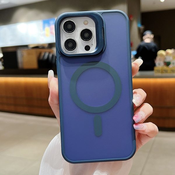 Hardware Lens Bracket MagSafe Case for iPhone 13 14 Drop-resistant Skin Feel Matte Case - Image 5