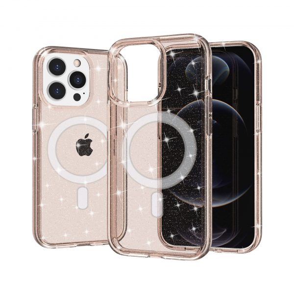 Hard shell Anti-fall Case for iPhone 12 13 14 15 Pro Max Glitter MagSafe Phone Case - Image 5