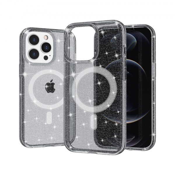 Hard shell Anti-fall Case for iPhone 12 13 14 15 Pro Max Glitter MagSafe Phone Case - Image 2