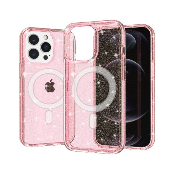 Hard shell Anti-fall Case for iPhone 12 13 14 15 Pro Max Glitter MagSafe Phone Case - Image 4