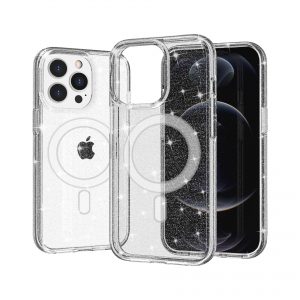 Clear Glitter Magnetic Case