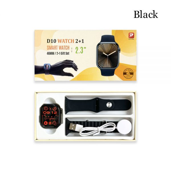 D10 Watch 2+1 Set Smart Watch Fitness Tracker with Heart Rate Monitor Blood Oxygen Sleep Tracking 2.1 inch Touchscreen for Android IOS - Image 2