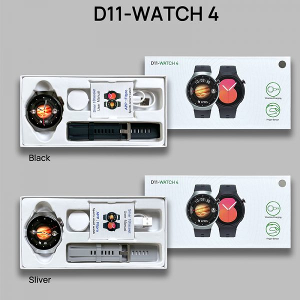 D11 Watch 4 Smart Watch Fitness Tracker with Heart Rate Monitor Blood Oxygen Sleep Tracker Touchscreen Smartwatch - Image 4