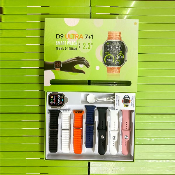 D9 ULTRA 7+1 Smart Watch 2.3 inch 49MM Gift Set Bluetooth Call Heart Rete Multi-sports Modes Photo Music Custom Wallpaper - Image 2