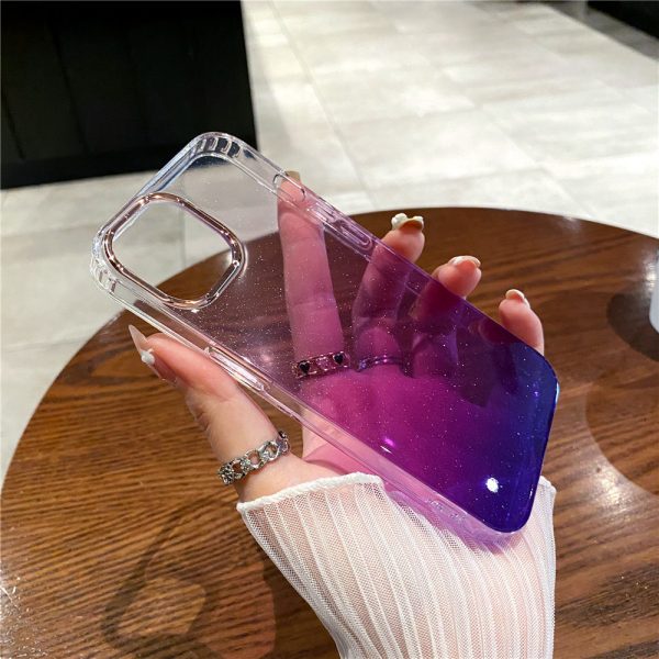 Electroplated Gradient Glitter Transparent Phone Case for Apple iPhone 11 12 13 14 Anti-fall Cover - Image 3