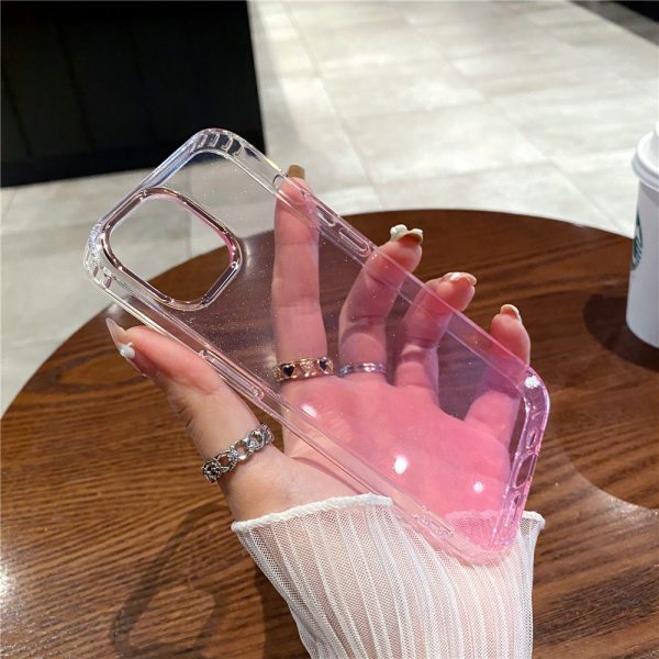 Electroplated Gradient Glitter Transparent Phone Case for Apple iPhone 11 12 13 14 Anti-fall Cover - Image 4