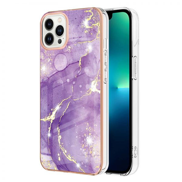 for iPhone 16 Electroplated Mobile Phone Case 11 12 13 14 Pro Max Marble Cell Phone Case - Image 4
