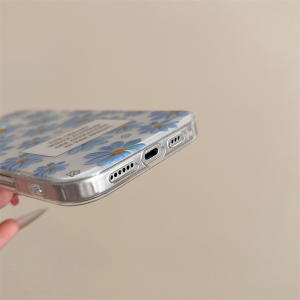 Double Layer Printed Flower Phone Case for iPhone 15 16 Pro Max Small Fresh Floral TPU PC Cover - Image 5