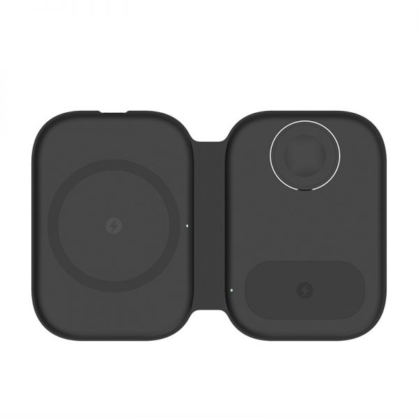 Fast Charge 3 in 1 MagSafe Wireless Charger for iPhone iWatch AirPods Earphone Folding Wireless Charger - Image 2