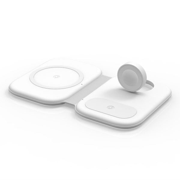 Fast Charge 3 in 1 MagSafe Wireless Charger for iPhone iWatch AirPods Earphone Folding Wireless Charger - Image 5