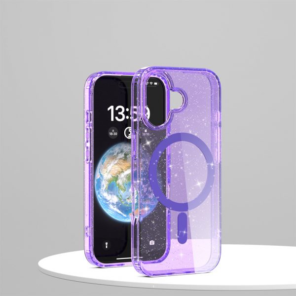for iPhone 17 Pro Max MagSafe Case Transparent Glitter Protector Case Magnetic Cover for iPhone 15 16 - Image 5