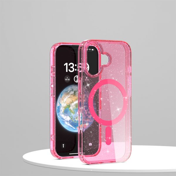 for iPhone 17 Pro Max MagSafe Case Transparent Glitter Protector Case Magnetic Cover for iPhone 15 16 - Image 3