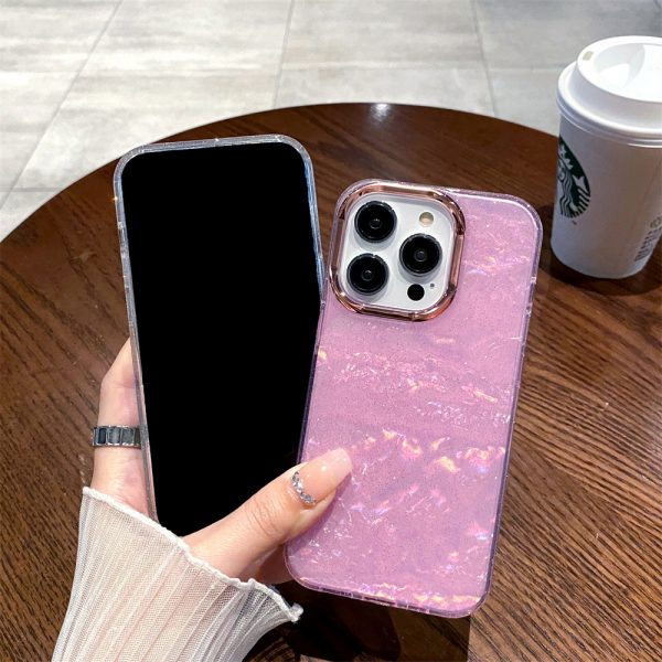 Conch Pattern Glitter Plating Phone Case for iPhone 16 15 Shockproof Anti-fall TPU Case - Image 5
