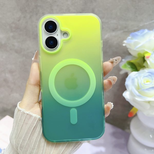 for iPhone 11 12 13 Gradient Case Skin Feeling Colorful Laser MagSafe Phone Case - Image 4