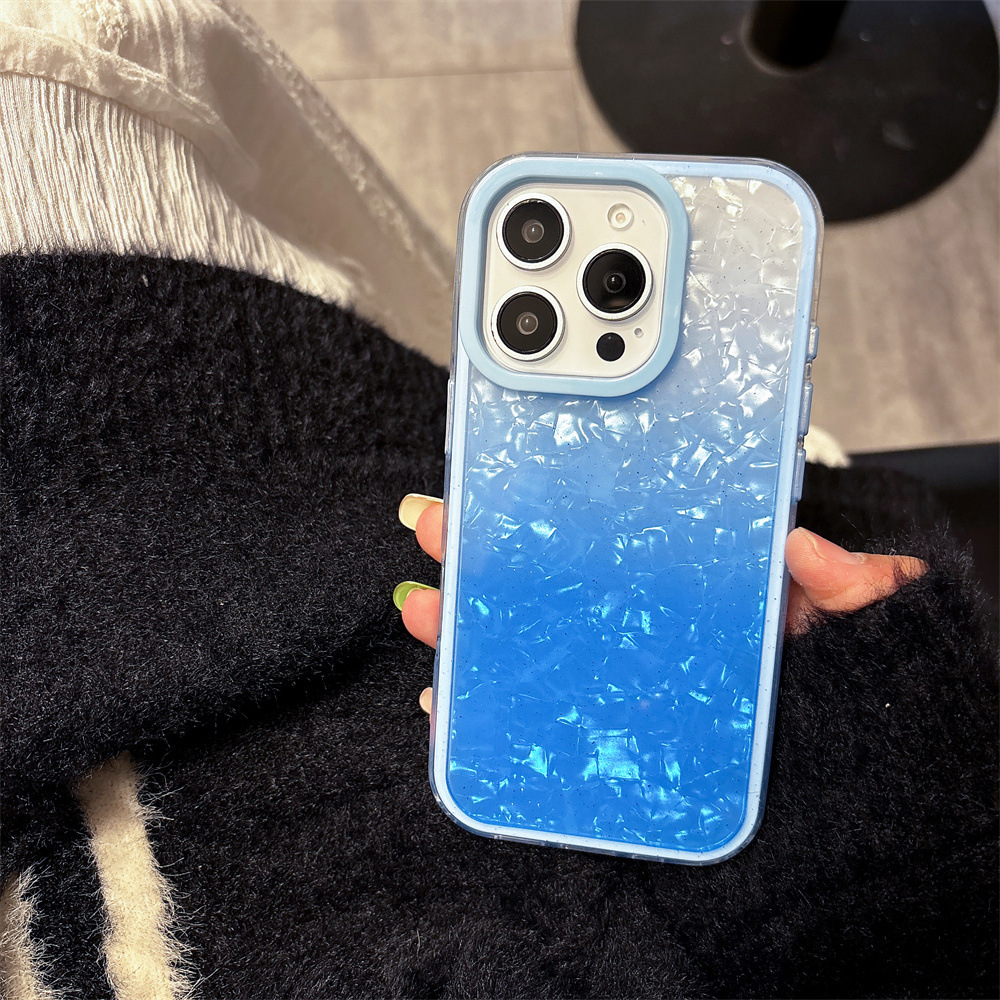 Gradient Glitter 3 in 1 Phone Case for Apple iPhone 11 to 16 Pro Max Fashion Girl Cover - Image 3