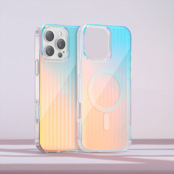 Gradient Magnetic Phone Case for iPhone 15 16 Samsung Galaxy S25 Edge Transparent MagSafe Phone Case - Image 3