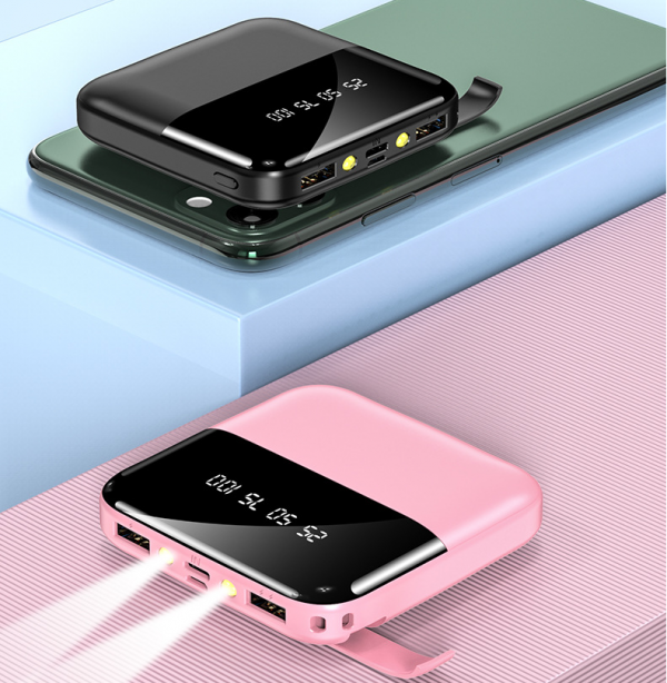 Gift Promotion Power Bank 5000mAh 10000mAh 20000mAh Mini Ultra-thin Digital Display LED Light Stand Power Bank - Image 2